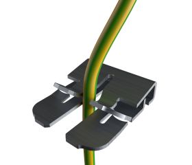 CL-TT [CP] Conectores + Complementos para montaje de estructuras solares. Clip para cable de toma tierra sin tornillos