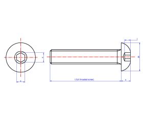 ISO 7380 [CP] Tornillo allen con cabeza redonda de acero calidad 10.9. Zincado