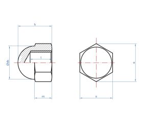 DIN-1587 [CP] Tuerca ciega. Zincado