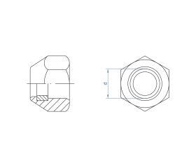 DIN-985 [CP] Tuerca autoblocante. Zincada