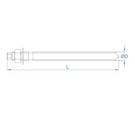 EQ-A2 [CP] Espárragos con tuerca y arandela para anclaje químico. Inoxidable A2