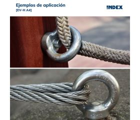 EV-H A4 [CP] Cáncamo hembra D-582. Inoxidable A4