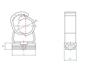 FG-ABRA [CP] Accesorios para instalar con pistola de gas. Abrazadera a presión