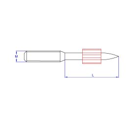 FP-CR 08 M8 [CP] Clavos para pistola FP08 a pólvora. Estándar con rosca M8 x 8 para instalación de abrazaderas