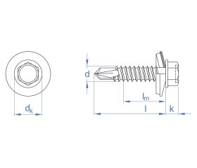 FS 6005 [CP] Tornillo cubierta metal madera. RAL 6005. Verde musgo