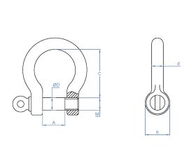 GI-Z [CP] Grillete lira. Zincado