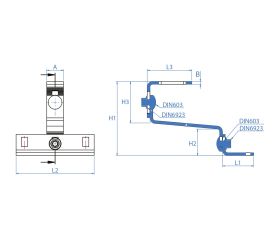 GS-TU [CP] Accesorios regulables para la instalación de placas solares. Gancho salvateja ajustable para teja universal. Inoxidable A2
