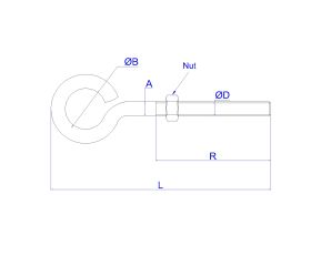 HC-RM [CP] Hembrillas. Hembrilla cerrada. Rosca métrica con tuerca