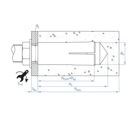 HE-NO [CP] Anclaje hembra con cono interior para grandes cargas. Zincado