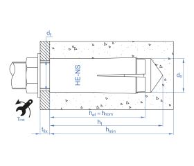 HE-NS [CP] Anclaje hembra con cono interior para grandes cargas. ATLANTIS C3-L