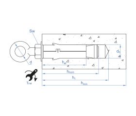 HI-AR [CP] Anclaje antigiro para cargas altas. Argolla