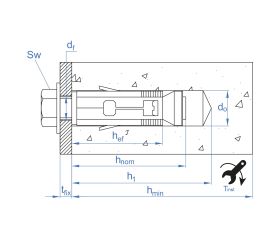 HI-CI [CP] Anclaje antigiro para cargas altas. Cápsula. Inoxidable A2
