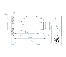 HI-TO [CP] Anclaje antigiro para cargas altas. Tornillo 8.8