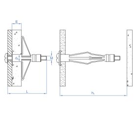 IN-CO [CP] Anclaje Indemoll para fijación en elementos huecos. Con tornillo cabeza redonda