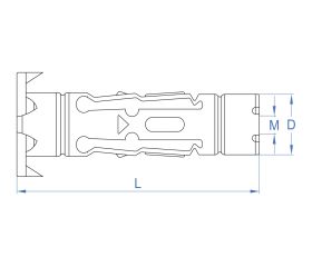 IN-SI [CP] Anclaje Indemoll para fijación en elementos huecos. Sin tornillo