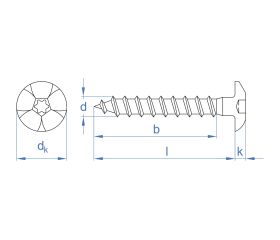 INV A2 [CP] Tornillo inviolable. Huella TX. Inoxidable A2
