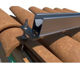 KFS-AU [CP] Accesorios regulables para la instalación de placas solares. Kit tornillo autorroscante. Inoxidable A2