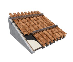 GS-TC [CP] Accesorios regulables para la instalación de placas solares. Gancho salvateja ajustable para teja curva. Inoxidable A2