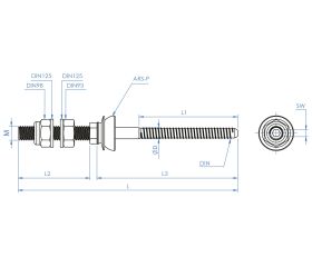 KFS-AU [CP] Accesorios regulables para la instalación de placas solares. Kit tornillo autorroscante. Inoxidable A2
