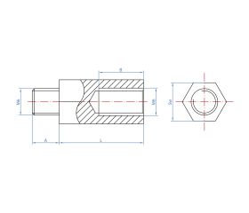MA-MH [CP] Manguito de unión. Separador macho-hembra especial para cuadros eléctricos