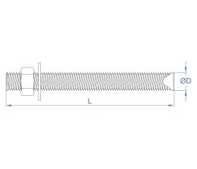 MO-ES [CP] Tamices y espárragos para fijaciones químicas. Espárrago roscado