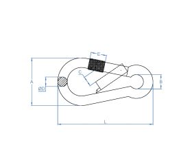 MQ-BS [CP] Mosquetón bombero. Con seguro