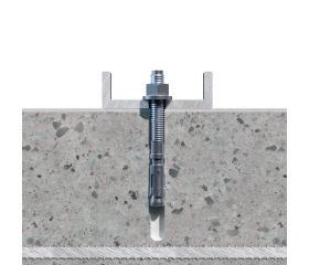 MTA [CP] Anclaje macho para cargas altas. Eje zincado. Clip zincado