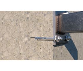 MTA [CP] Anclaje macho para cargas altas. Eje zincado. Clip zincado