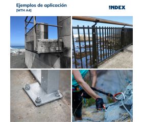 MTH-A4 [CP] Anclaje macho para cargas altas en hormigón no fisurado. Homologado ETE Opt.7. Eje inoxidable A4. Clip inoxidable A4