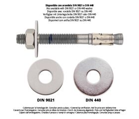 MTP-AT [CP] Anclaje macho para cargas altas en hormigón fisurado y no fisurado. Homologado ETE Opt.1. Eje ATLANTIS C4-M. Clip inoxidable