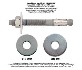 MTP-G [CP] Anclaje macho para cargas altas en hormigón fisurado y no fisurado. Homologado ETE Opt.1. Eje ATLANTIS C3-L. Clip inoxidable