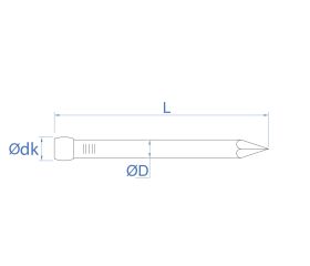 PA-CC [CP] Puntas clavado. Puntas acero cabeza cónica cobreada