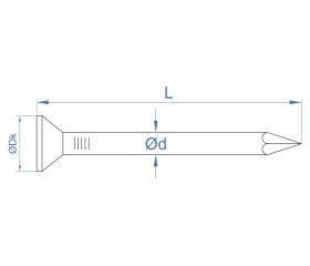 PA-CP [CP] Puntas clavado. Puntas acero cabeza plana