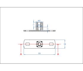 PF-ZN [CP] Pletina de fijación. Zincada