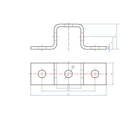 PG-X [CP] Accesorios para perfiles Indextrut. Puente guía Indextrut