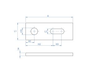 PMO [CP] Accesorios regulables para la instalación de placas solares. Placa para tornillo doble rosca. Inoxidable A2