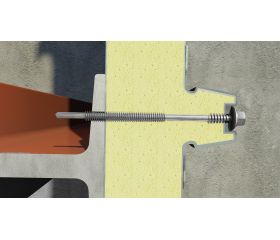 PS 5 + ARVUL [CP] Tornillo autotaladrante de cabeza hexagonal para panel sándwich. Punta broca extra larga #5 con arandela vulcanizada de acero-EPDM. Zincado