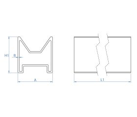 PSE-UN [CP] Perfiles, uniones, guías y empalmes para estructura de apoyo. Unión de aluminio para perfil PSE-A