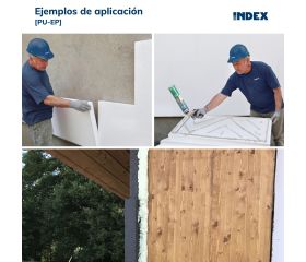 PU-EP [CP] Espumas de poliuretano. Adhesivo de poliuretano SATE para paneles aislantes y placas de yeso laminado para aplicación con pistola