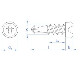 PVC-VEK 13 [CP] Tornillos para carpintería de PVC. VEKAPLAST con cabeza especial y broca