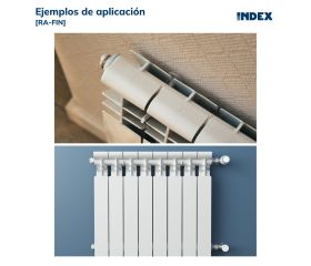 RA-FIN [CP] Soportes para radiadores de aluminio. Soporte ferroli inclinado. 2 PCS x KIT