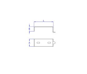 RA-PES [CP] Soportes para radiadores de aluminio. Soporte de pestaña