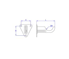 RA-TRI [CP] Soportes para radiadores de aluminio. Soporte triangular 1º