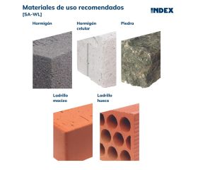 SA-WL [CP] Soportes de fijación para sanitarios. Fijación WC y bidé, latón. 2 PCS x KIT