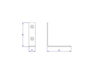 SC-OB [CP] Escuadras para unión de madera. Para sillas con orificios biselados en ambas caras