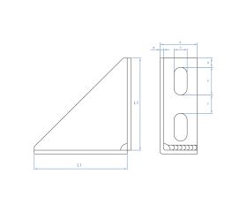 SC-RX [CP] Accesorios para perfiles Indextrut. Escuadra reforzada Indextrut