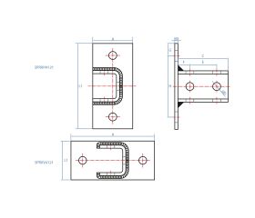 SP-RX [CP] Soportes para cargas pesadas Indextrut. Soporte base rectangular 