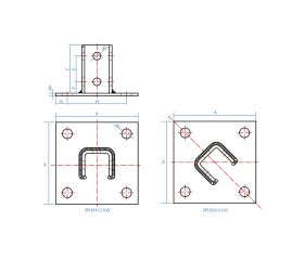 SP-UX [CP] Soportes para cargas pesadas Indextrut. Soporte base cuadrada 