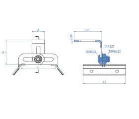 STR [CP] Accesorios regulables para la instalación de placas solares. Soporte regulable para perfil trapezoidal. Inoxidable A2