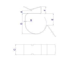 SU-CA [CP] Sistemas de fijación rápida en viga. Clip de viga para cable